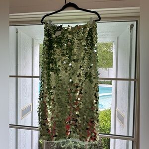 Tuckernuck Green Sequin Maxi Skirt